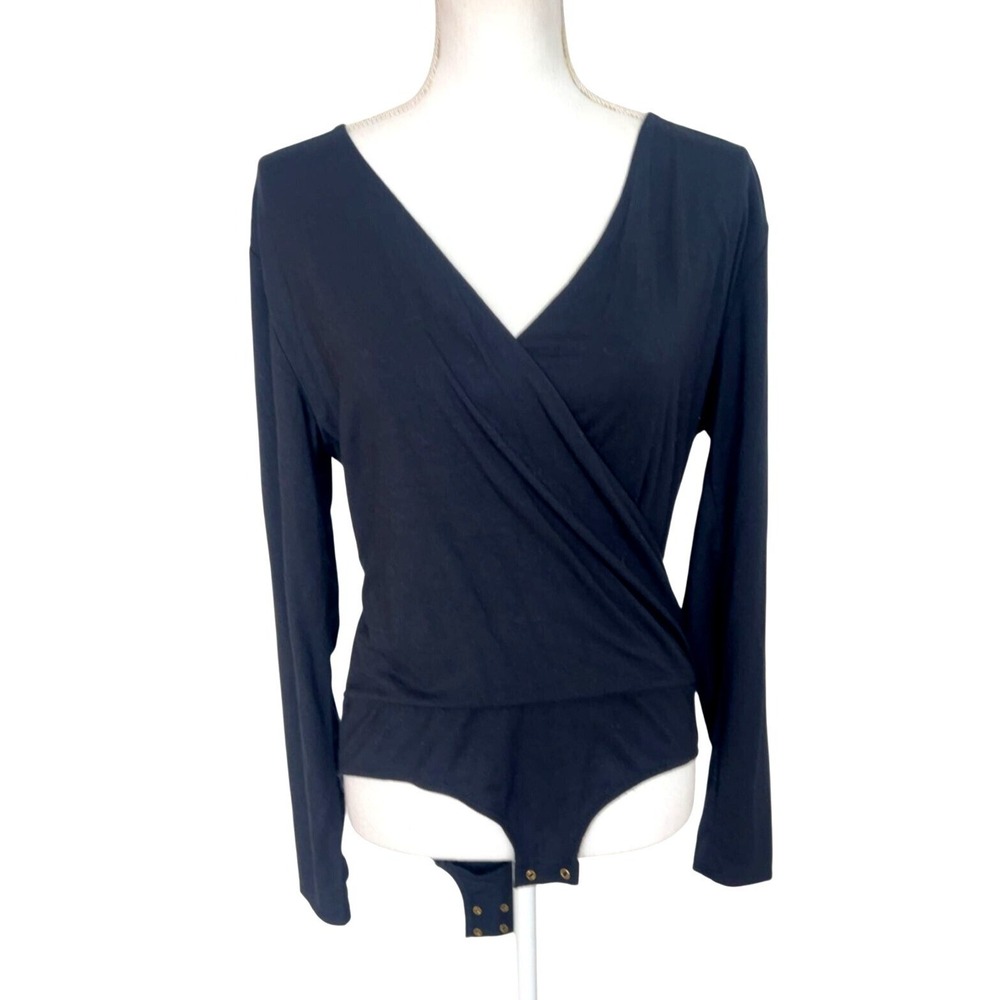 FINAL CLEARANCE J. Crew black wrap body suit size Large‎